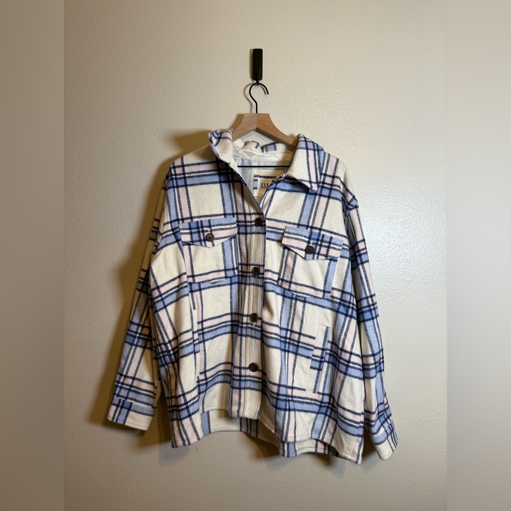 Gap‎ Plaid And Thick Flannel Shirt Jacket - Picture 2 of 7